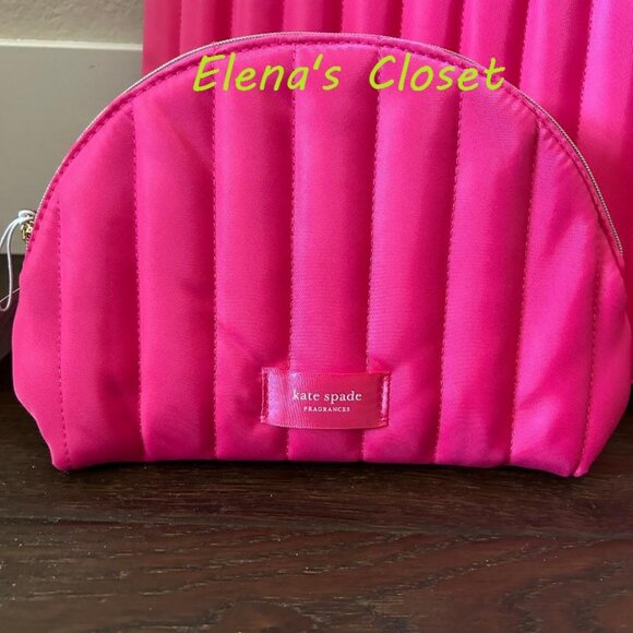 NWT ~ KATE SPADE PUFFY PINK TOTE & POUCH SET - Picture 3 of 11